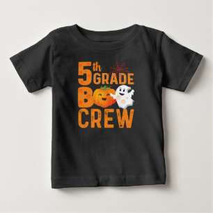 T-shirt Pour Bébé 5e année Boo Crew Halloween Cute Citrouille