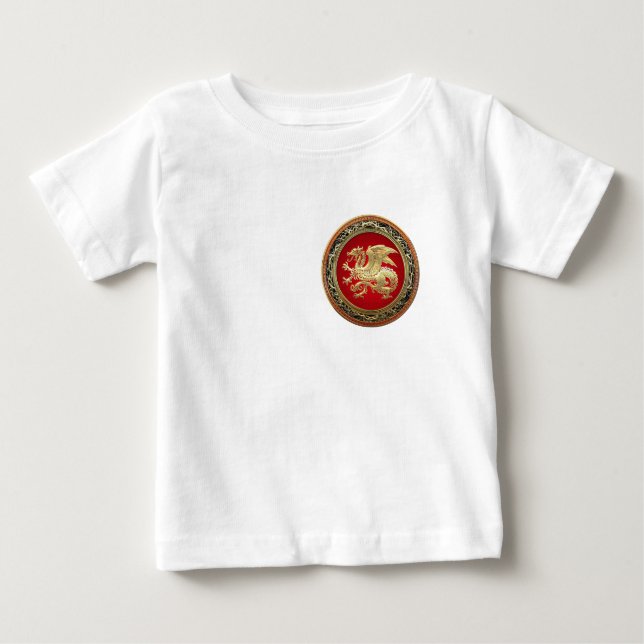 T-shirt Pour Bébé [600] Dragon islandais, Landvæ ttir [Or] (Devant)
