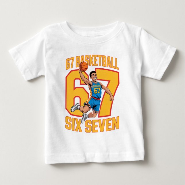 T-shirt Pour Bébé 67 Basketball Six Seven (Devant)