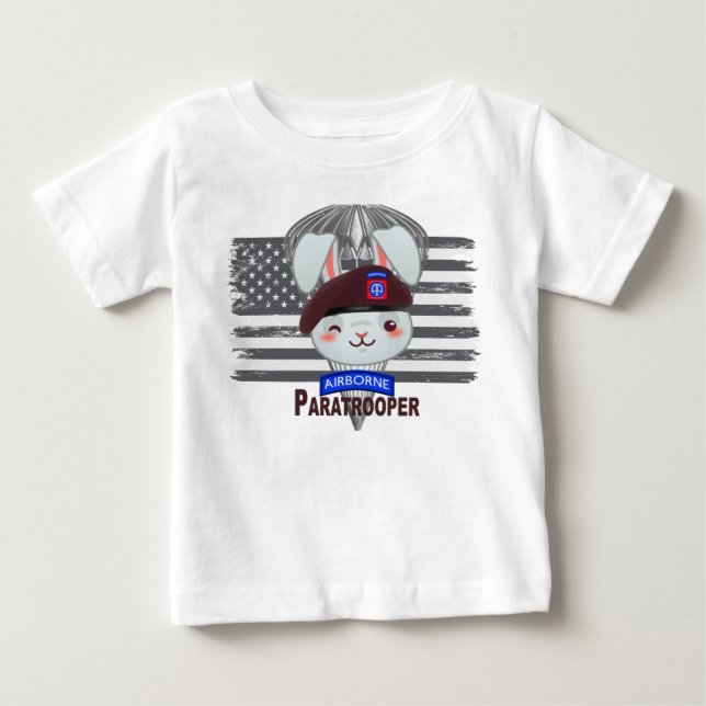 T-shirt Pour Bébé 82e division aéroportée Parachutiste (Devant)