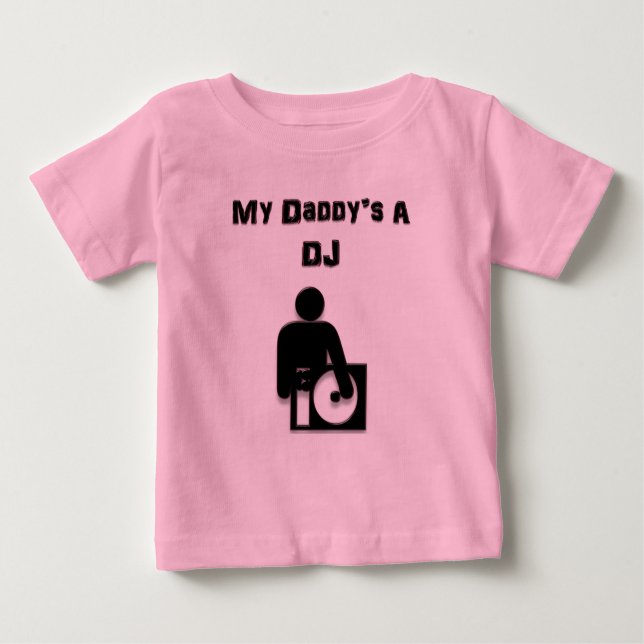 T-shirt Pour Bébé A DJ de mon papa (Devant)