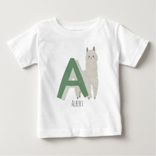 T-shirt Pour Bébé A pour Alpaca