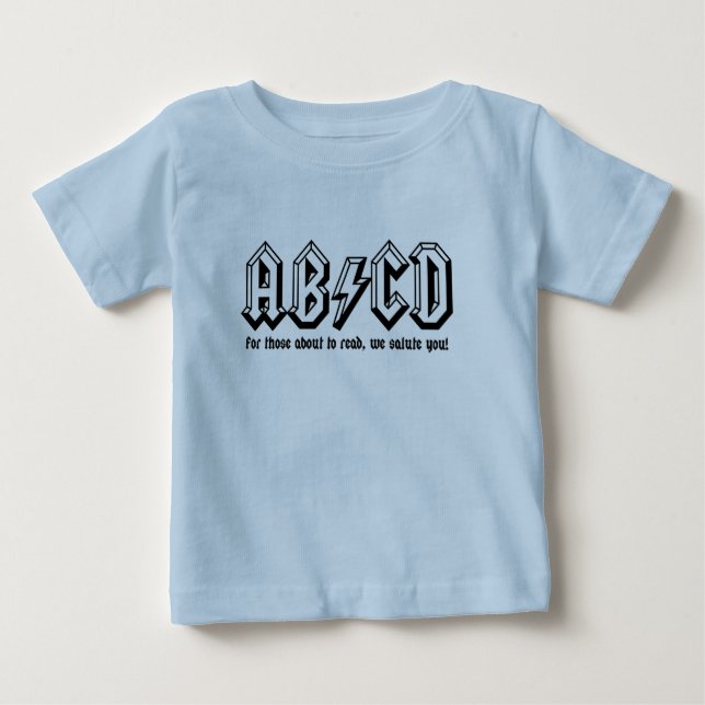 T-shirt Pour Bébé AB/CD - Soyez prêt POUR LIRE ! (Devant)
