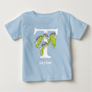 T-shirt Pour Bébé ABC du Dr Seuss : Lettre T - Blanc Ajouter Votre