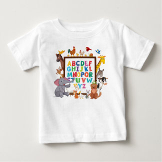T-shirt Pour Bébé "ABC Safari : Embarquer sur un alphabet animal
