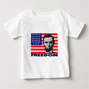 T-shirt Pour Bébé Abe Lincoln "Liberté" Drapeau Cadeaux d'Art—Unique