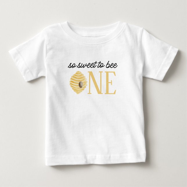 T-shirt Pour Bébé Abeille 1er Anniversaire Douce à Abee One (Devant)