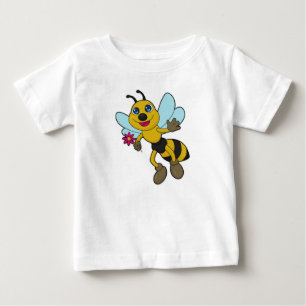 T-shirt Pour Bébé Abeille à fleurs
