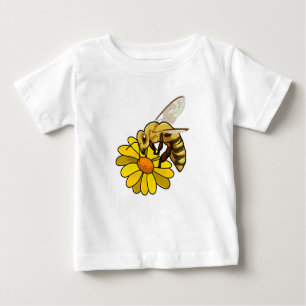T-shirt Pour Bébé Abeille en fleurs