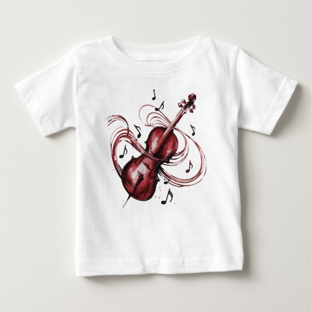 T-shirt Pour Bébé Abstract Violin Baby Jersey (Devant)