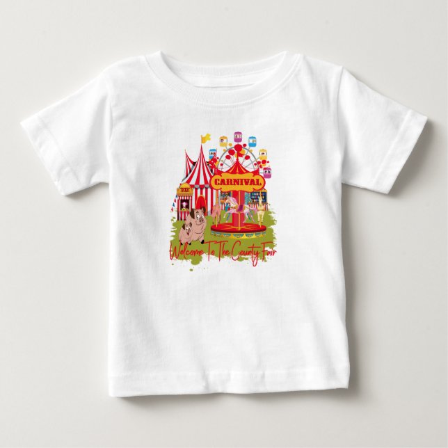 T-shirt Pour Bébé Accueil à la foire régionale - carnaval (Devant)