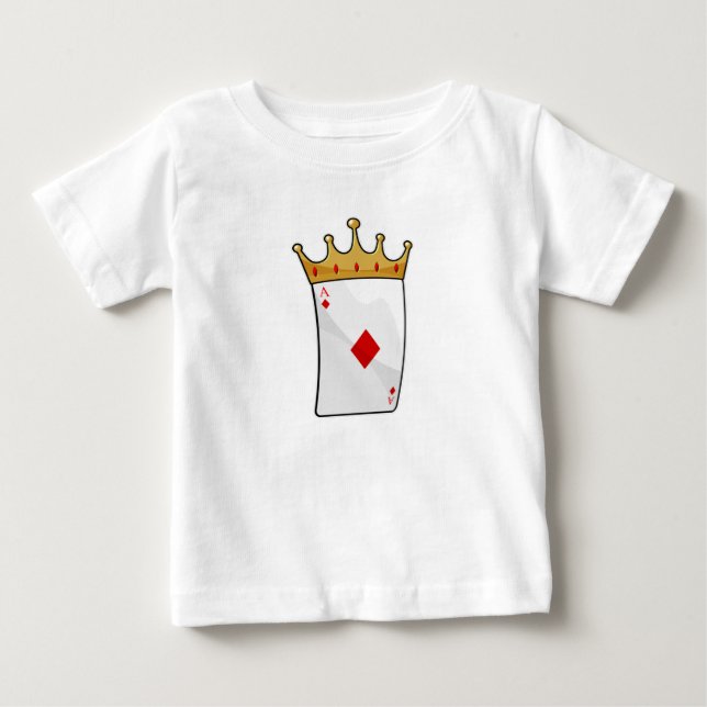 T-shirt Pour Bébé Ace diamant avec Couronne (Devant)