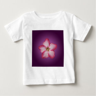 T-shirt Pour Bébé Adénium Fleur Rose Flore Dégradé Violet