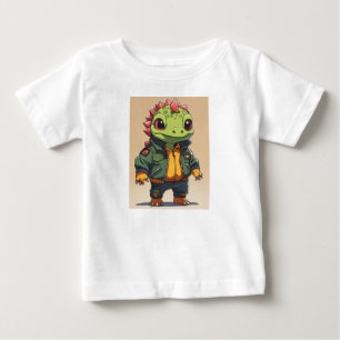 T-shirt Pour Bébé Adorable Lizard bébé en T-shirt Spiky Jacket Desi