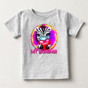 T-shirt Pour Bébé Adorable Zebra Holt Coeur