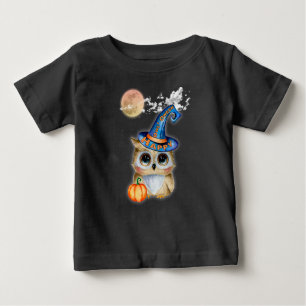 T-shirt Pour Bébé Adorablement Joli "Owl’Oween"