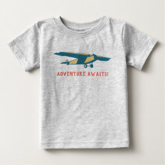 T-shirt Pour Bébé Adventure Attend l'avion Vintage