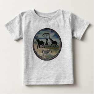 T-shirt Pour Bébé Afrique Kenya Belle faune élégante