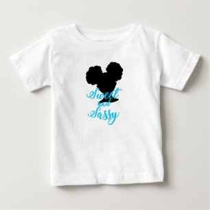 T-shirt Pour Bébé Afro Puffs   Sweet and Sassy   Cheveux naturels