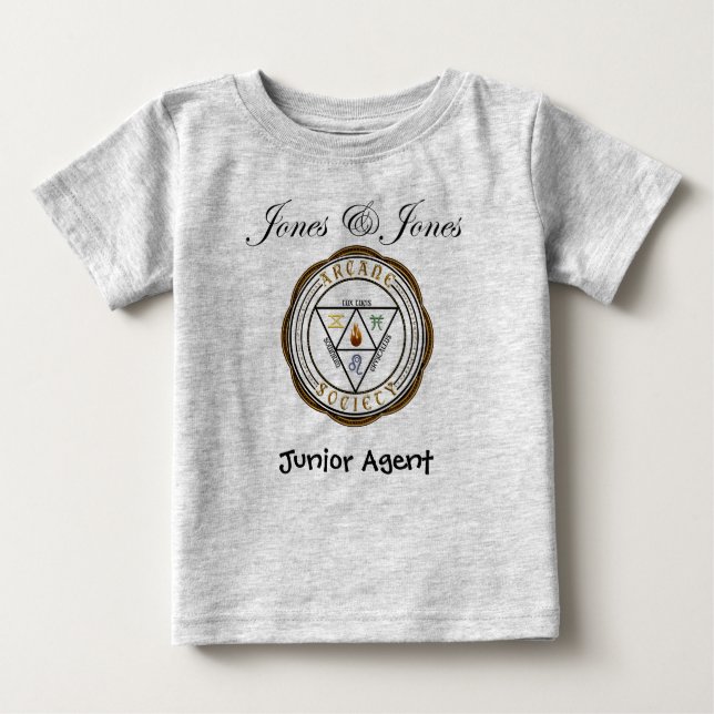 T-shirt Pour Bébé Agent junior (Devant)