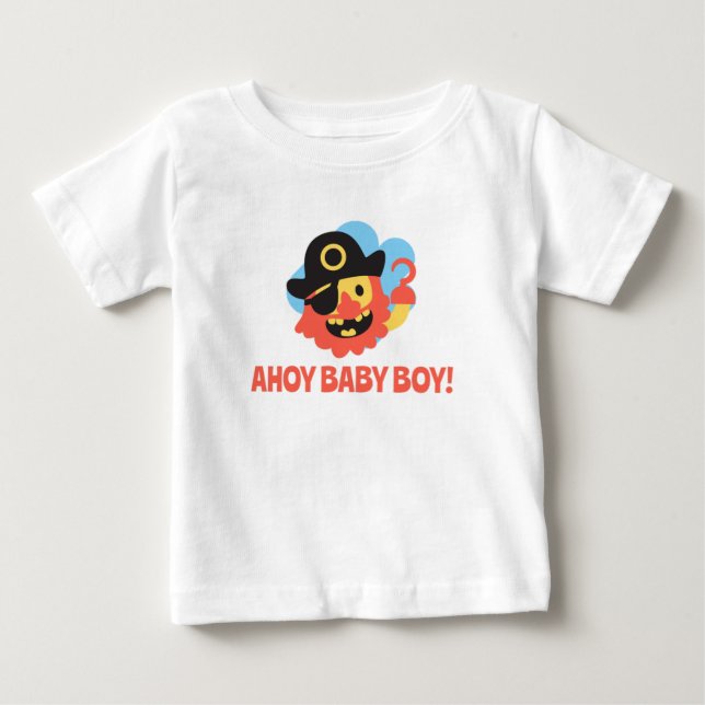 T-shirt Pour Bébé Ahoy Baby Boy (Devant)