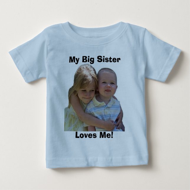 T-shirt Pour Bébé aidan 3, Ma Grande Soeur, M'Aime ! (Devant)