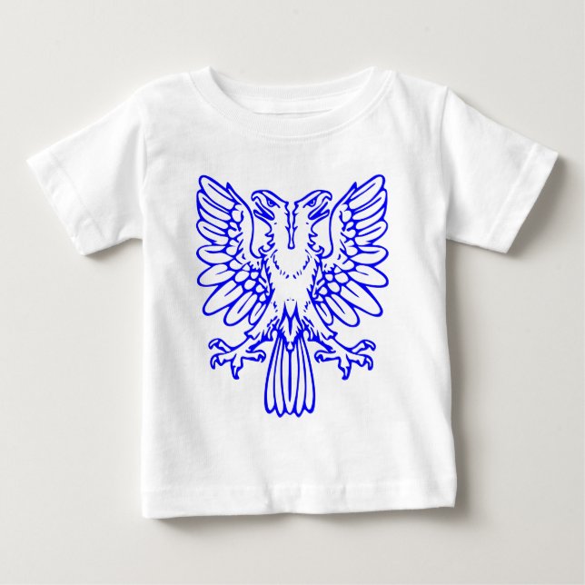 T-shirt Pour Bébé Aigle à deux têtes - bleu (Devant)