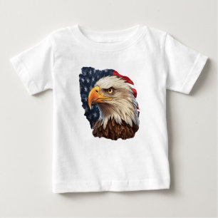 T-shirt Pour Bébé Aigle à drapeau américain