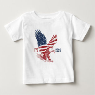 T-shirt Pour Bébé Aigle Américain Patriotique Joyeux 250e Anniversai