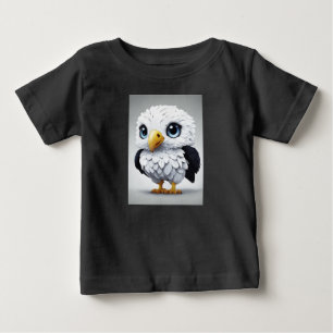 T-shirt Pour Bébé Aigle de dessin animé tacheté blanc mignon