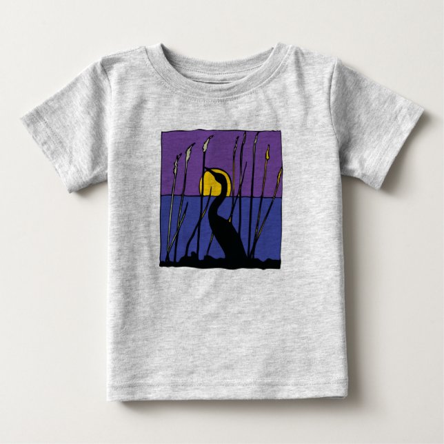 T-shirt Pour Bébé Aiguille parmi les roseaux Bébé Tee (Devant)