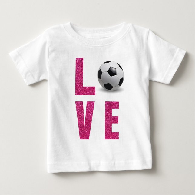 T-shirt Pour Bébé Aime le football (Devant)