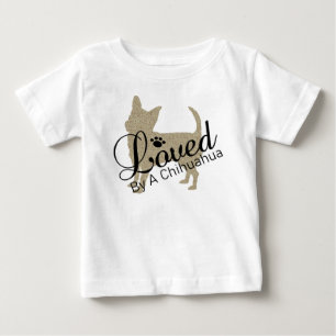 T-shirt Pour Bébé Aimé Par Un Chihuahua Baby Tee
