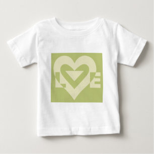 T-shirt Pour Bébé Aimer Deux Tons Sage Vert