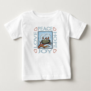 T-shirt Pour Bébé Aimer Peace Hope Joy