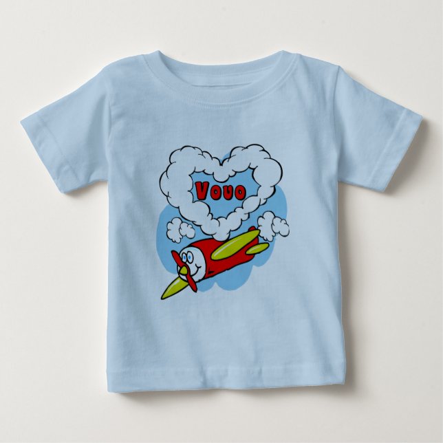 T-shirt Pour Bébé Aimer VoVo Enfants Avion (Devant)