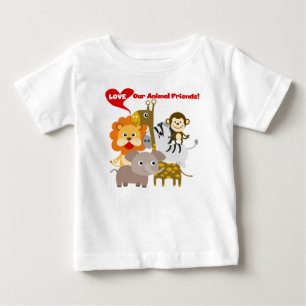 T-shirt Pour Bébé Aimez nos amis animaux