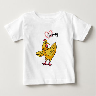 T-shirt Pour Bébé Ajouter un nom aux poulets Anniversaire Cadeau, ch