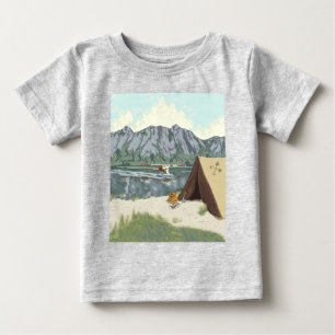 T-shirt Pour Bébé Alaska Bush Avion Et Pêche Voyage