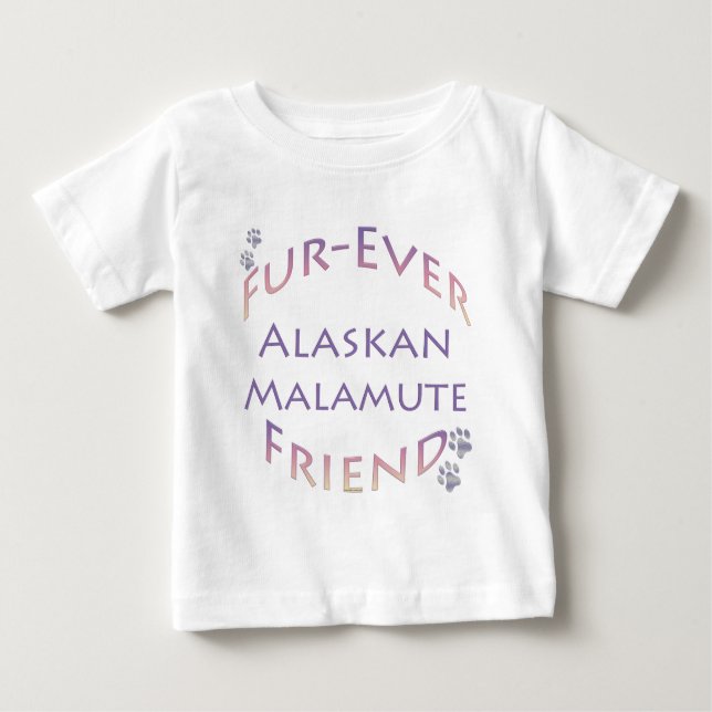 T-shirt Pour Bébé Alaskan Malamute Furever (Devant)