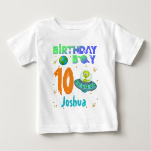 T-shirt Pour Bébé Alien Anniversaire Boy Party Thème Spacship
