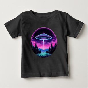 T-shirt Pour Bébé Alien vaisseau spatial rétro futuriste