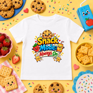 T-shirt Pour Bébé Alimenté par Snacks mignon dessin animé