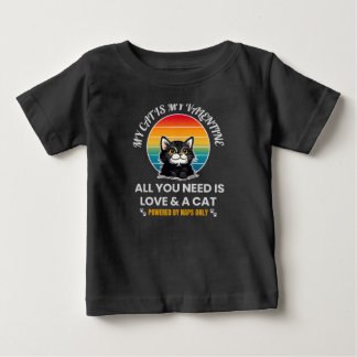 T-shirt Pour Bébé All You Need Is Love & A Cat T-Shirt, Funny Cat Lo