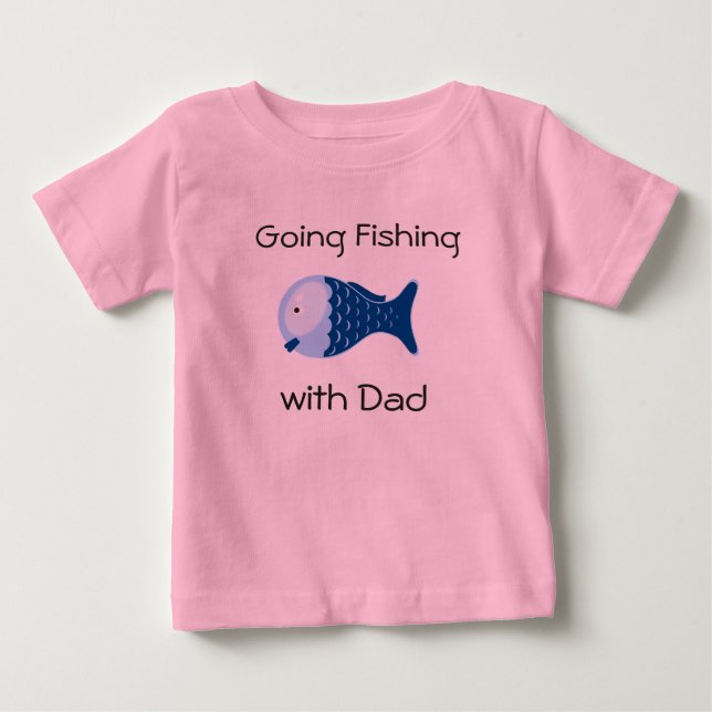 T-shirt Pour Bébé Aller à la pêche avec papa Toddlers Chemise (Devant)