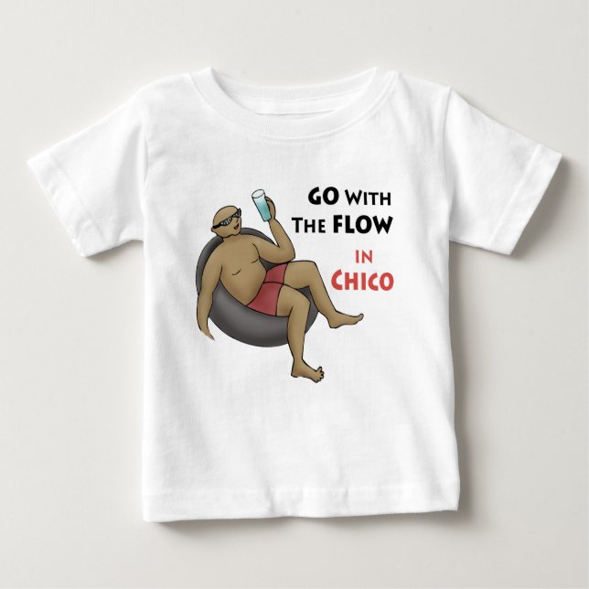 T-shirt Pour Bébé Aller avec le flux à Chico (Devant)