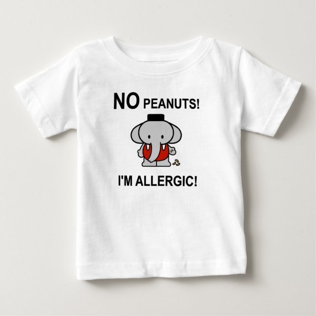 T-shirt Pour Bébé Allergique aux cacahuètes (Devant)
