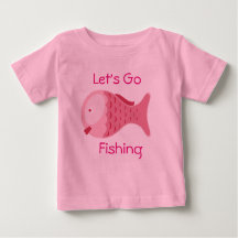 Allons pêcher Pink Baby one Piece Tee