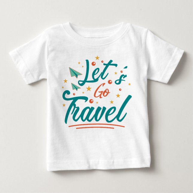 T-shirt Pour Bébé Allons voyager (Devant)