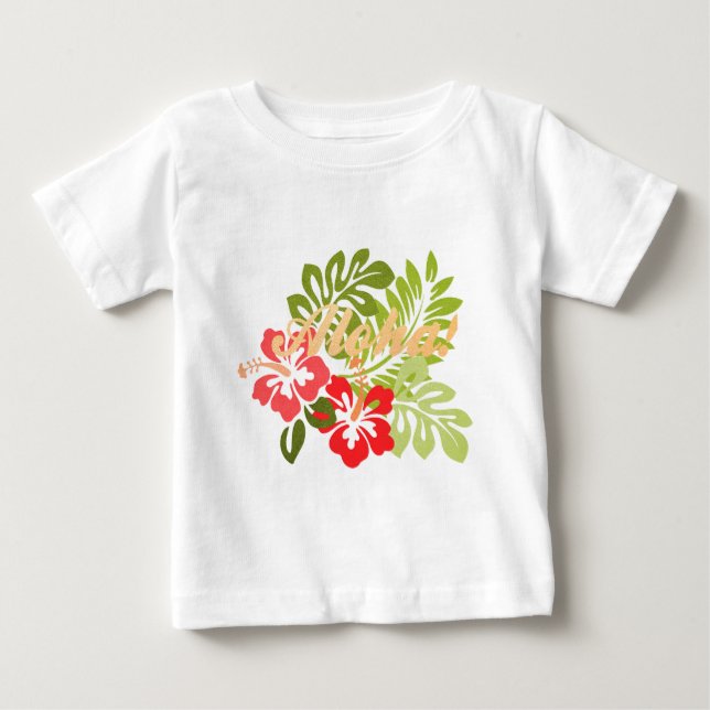 T-shirt Pour Bébé Aloha Hibiscus (Devant)